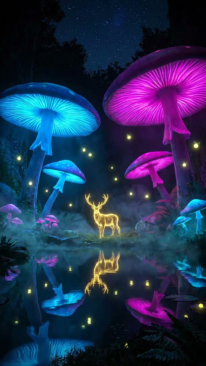 Still photo: Glowing forest